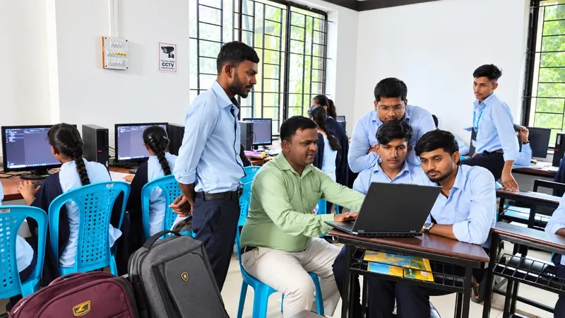 Students in a lab session